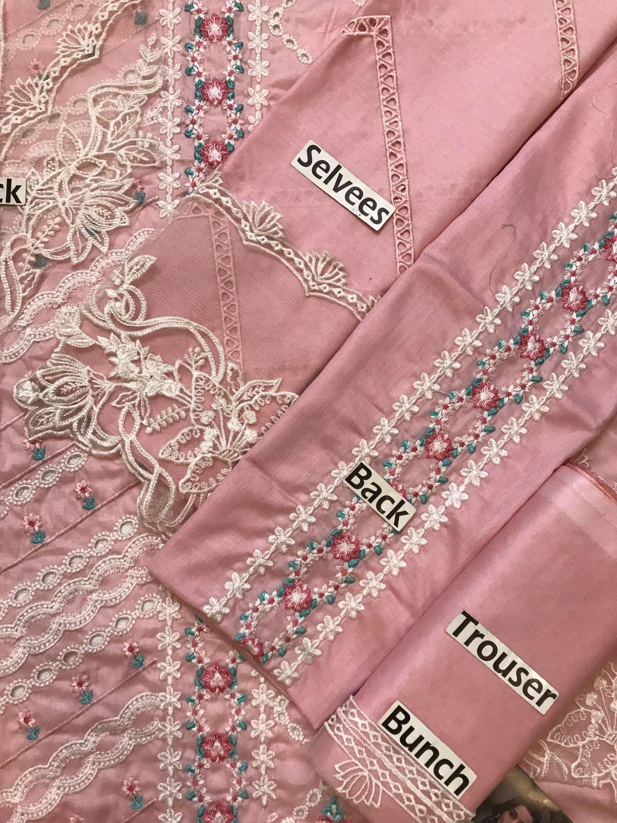 AHMOZI Premium Embroidered Cotton Chikankari Suit - Image 5