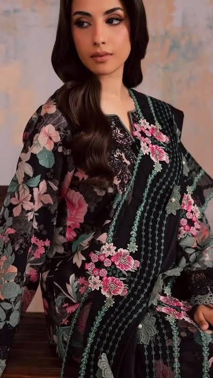 Jawwad Bora Premium Embroidered Cotton Chikankari Suit - Image 6