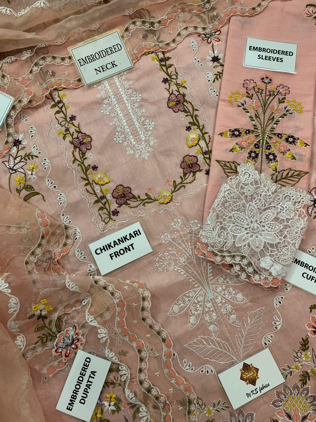 RS Fabrics Premium Embroidered Chikankari Suit - Image 7