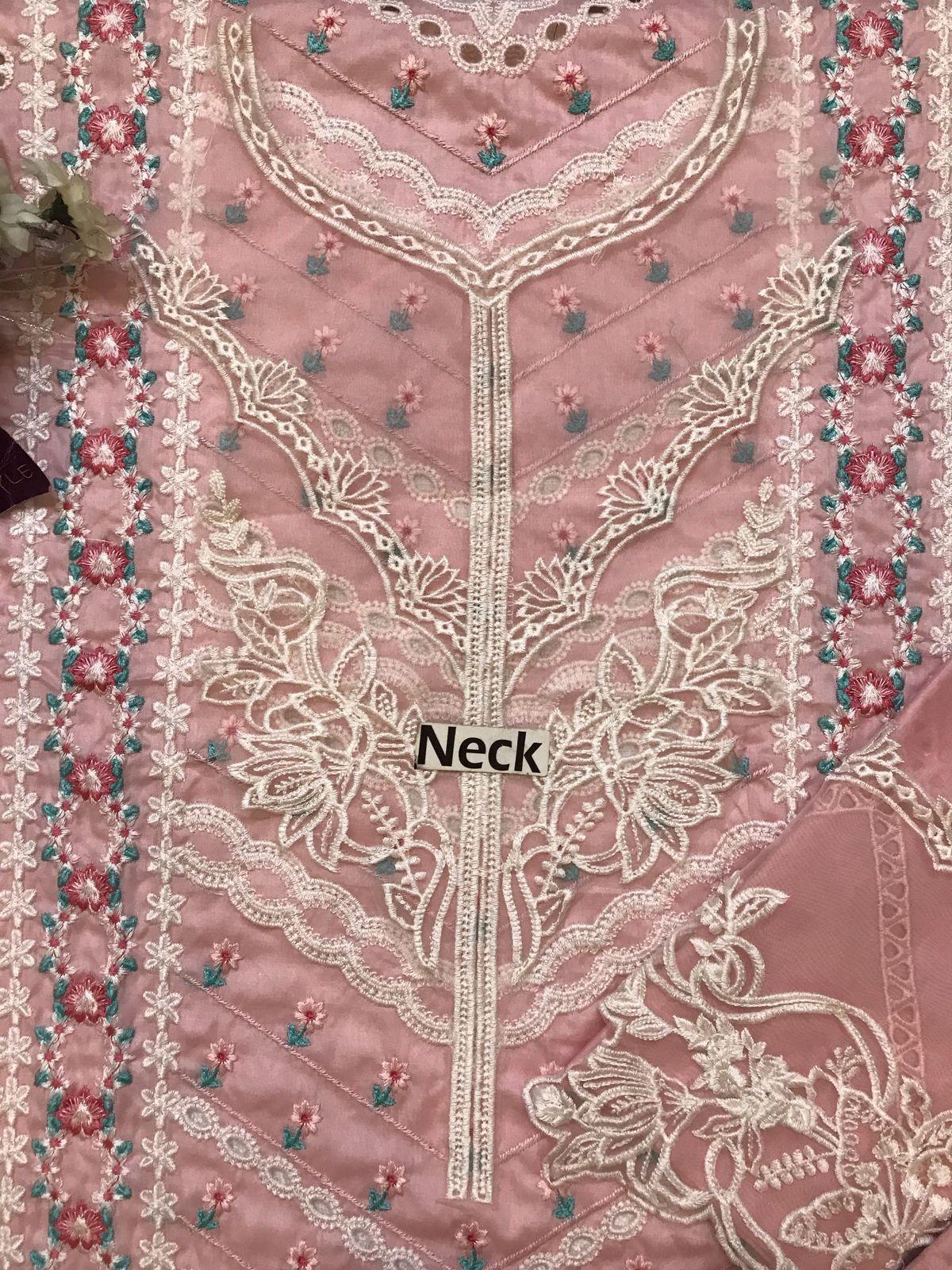 AHMOZI Premium Embroidered Cotton Chikankari Suit - Image 7