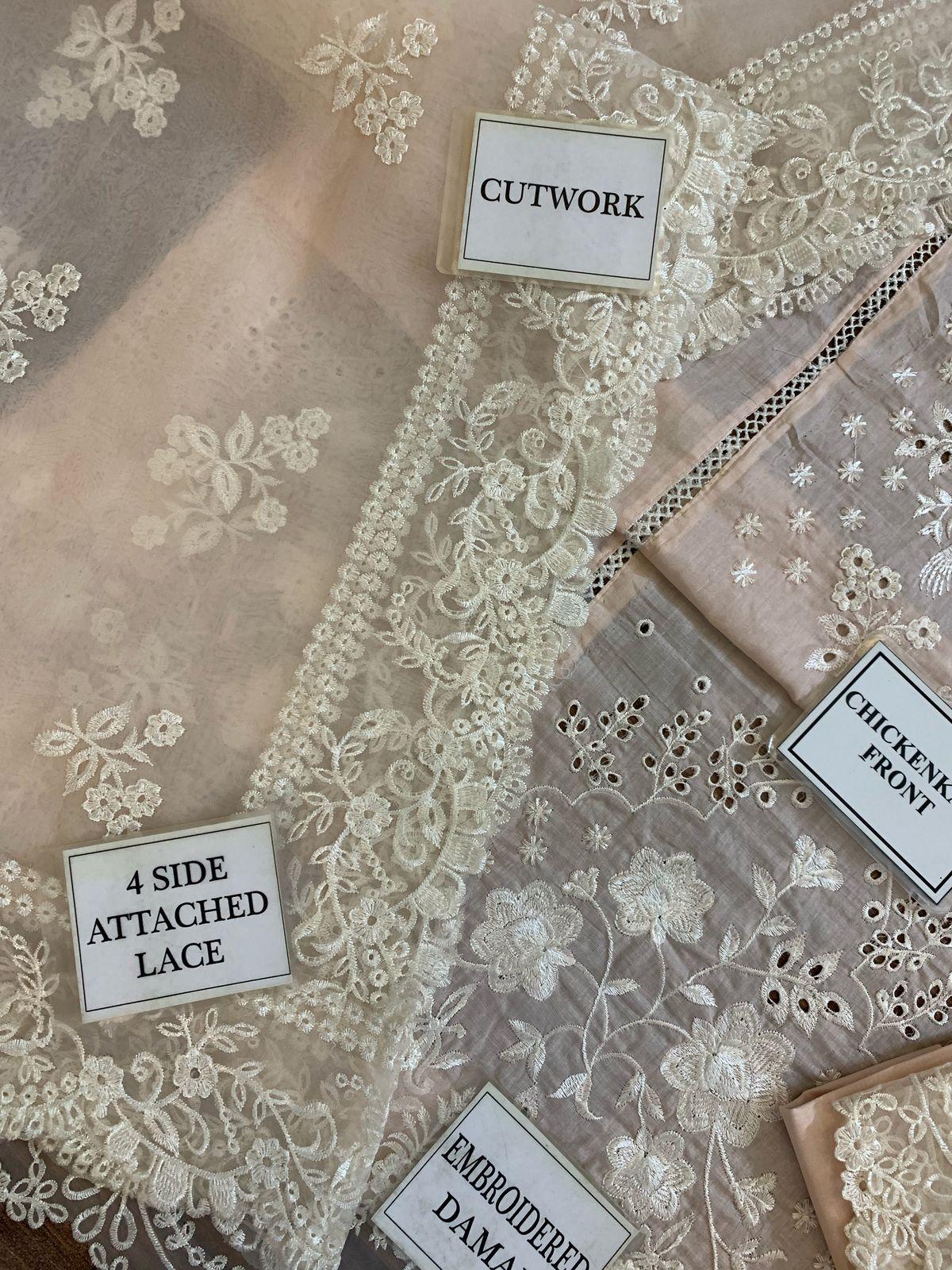 Premium Embroidered Chikankari Ladies Suit with Cutwork Details - Image 8