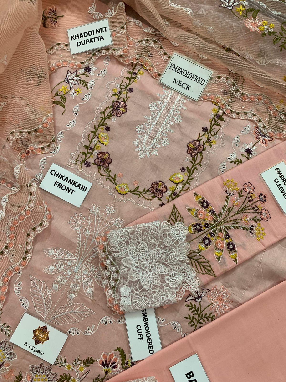 RS Fabrics Premium Embroidered Chikankari Suit - Image 8