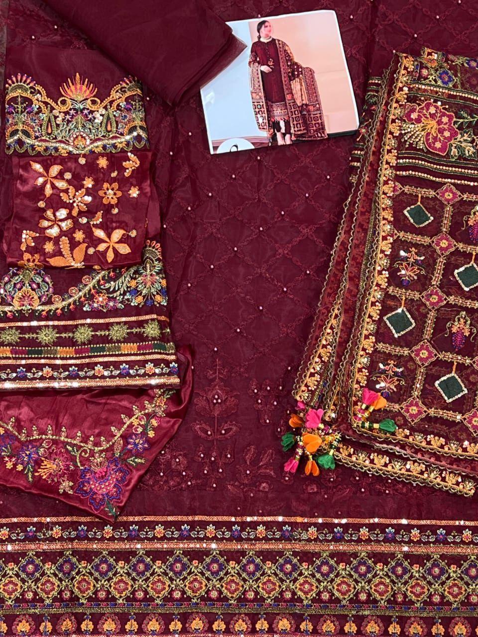 ELA Premium Embroidered Chikankari Suit - Image 7