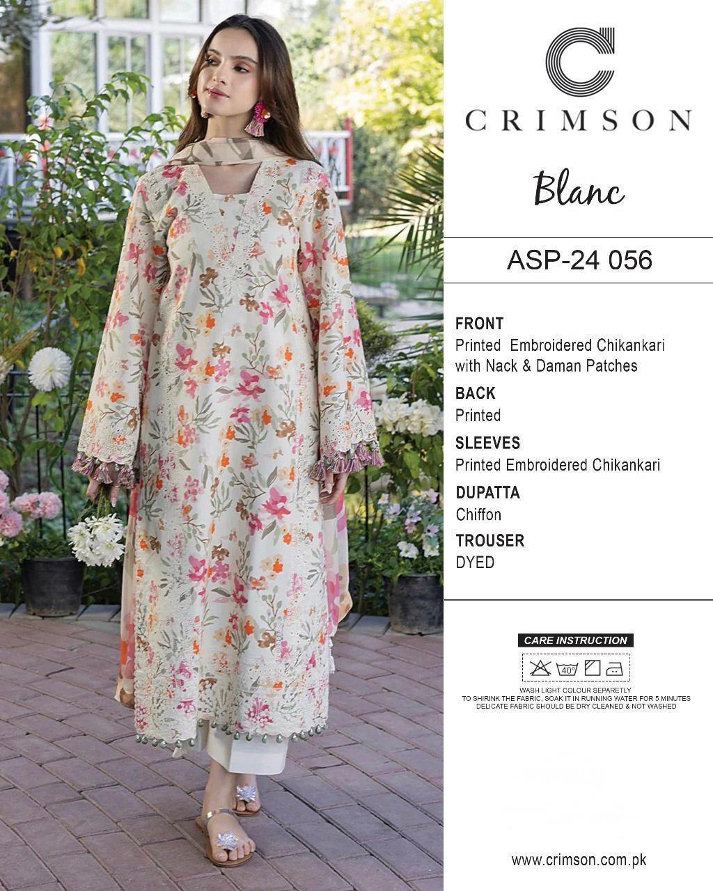 Jawwad Bora Premium Embroidered Lawn Suit with Chiffon Dupatta - Image 14