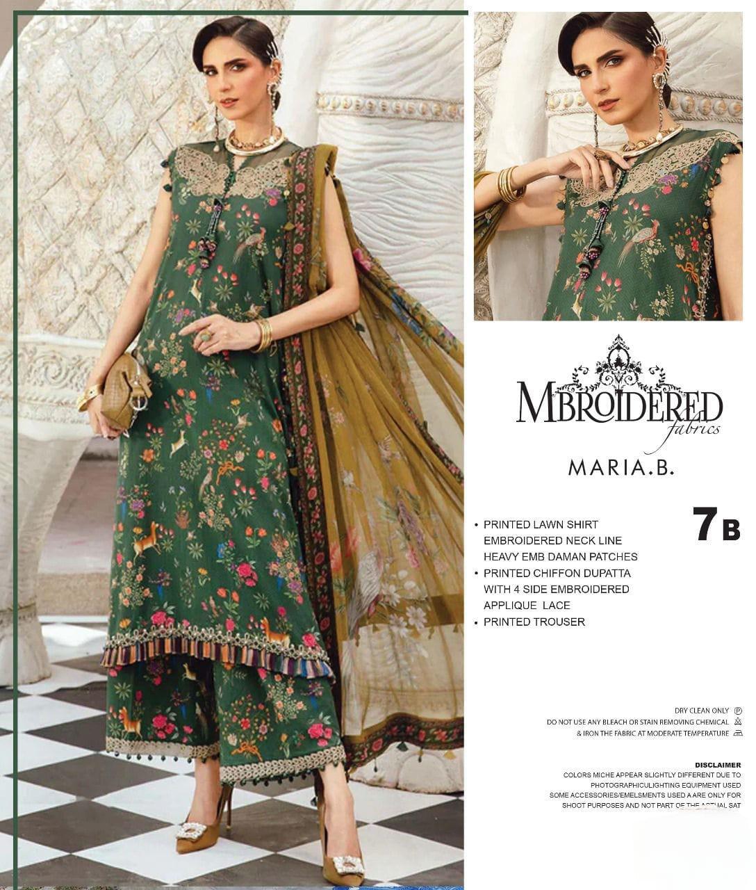 Jawwad Bora Premium Embroidered Lawn Suit with Chiffon Dupatta - Image 6