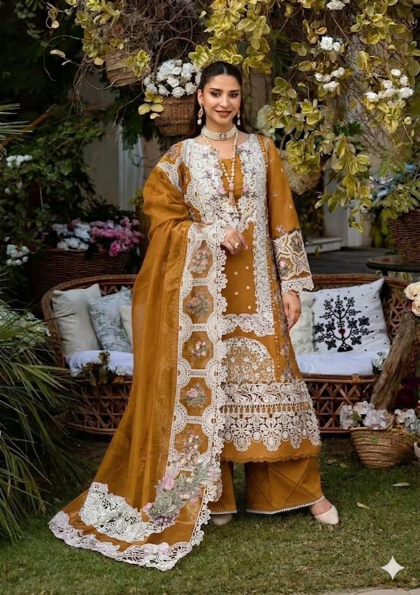 Elaff Premium Chikankari Embroidered Cotton Suit - Image 4