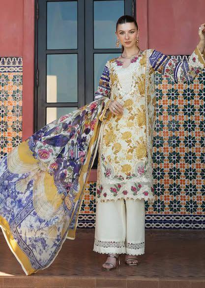 Jawwad Bora Premium Embroidered Lawn Suit with Chiffon Dupatta - Image 7