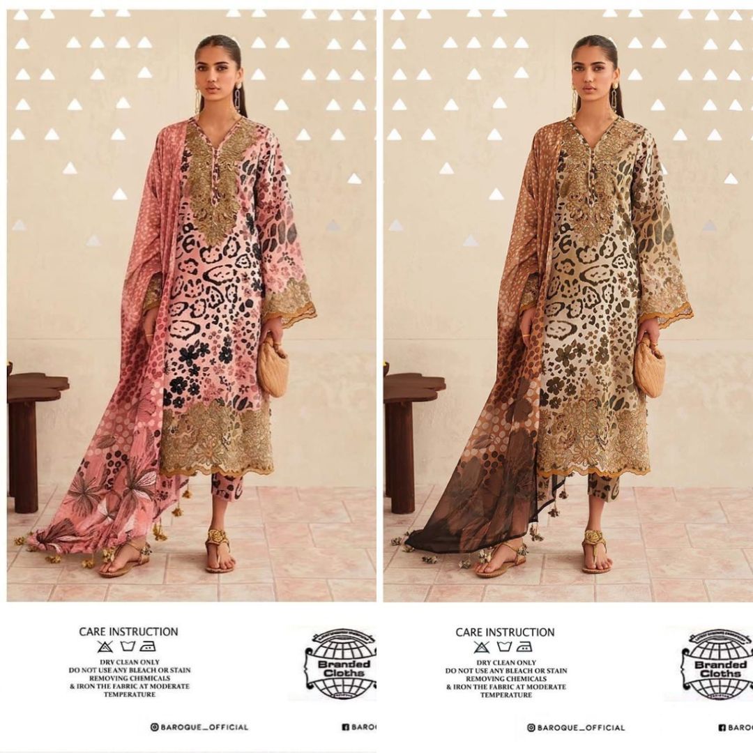 Designer Premium Embroidered Cotton Chikankari Suit - Image 14