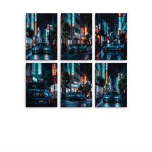 Set of 6 Premium Wall Art Photo Tiles – Modern Home Decor Sets 8x11