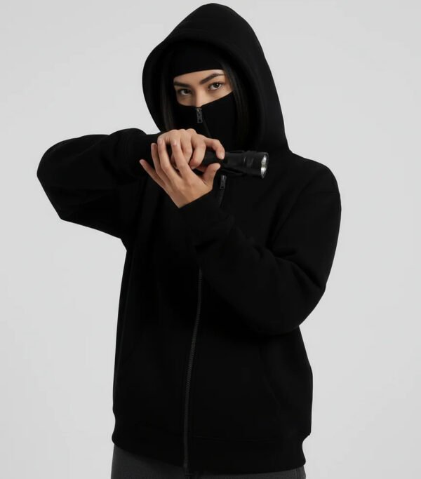 Balaclava Winter Zipper Hoodie Providing Warm Protection With Comfortable Fit Everyday Winter Wear