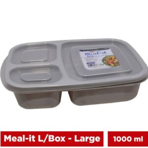 01556b53af6d47e2b741aef1c7a78c1b Meal-It 3-Compartment Lunch Box (1000 ml Large) – Leak-Resistant Meal Prep Container for Neatly Separated Food Items