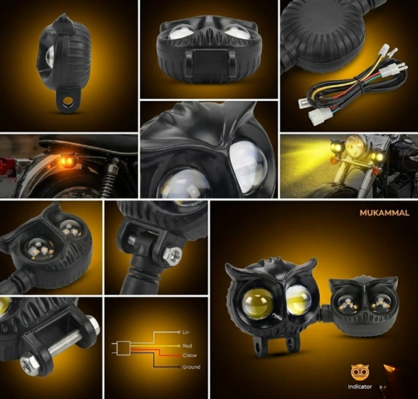 0163d52e43a63d26583b9865b423ed2e Universal Owl Fog Light & 4 Owl Indicator Set for 70CC, 125CC, and Universal Motorcycles