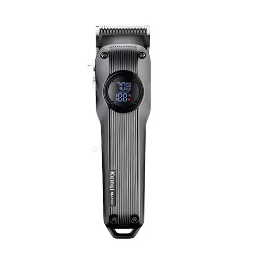 01982200560615506d54ea747857457d Model 1551 Professional Men Hair Clipper Stainless Steel Blades USB Rechargeable 2000mAh Battery LCD Display