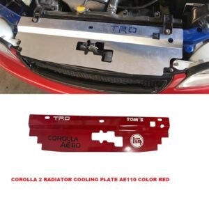 01aba1183e9be161f45a83d6443ecd94 Corolla AE110 Radiator Cooling Plate Red Durable Metal Stylish Sporty Practical Choice For Engine Bay Airflow And Cooling Efficiency