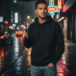 01e0318051a071e99d91b44f298f9b37 Black Polyester Hoodie – Warm, Soft & Stylish | Unisex Casual Wear for Winter & Everyday Comfort