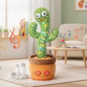 Dancing Talking Cactus Toy – Rechargeable Interactive Musical Plush