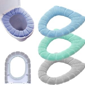 Warm Washable Soft Coral Velvet Toilet Seat Cover | Random Colour |
