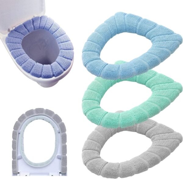 02a9093ddb5920cdb2013d0f2af0dca9 Warm Washable Soft Coral Velvet Toilet Seat Cover | Random Colour |
