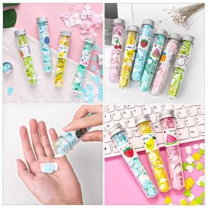 100 PCS Disposable Flower Paper Soap with Portable Tube – Multi-Color Travel Sheets for Hand Washing & Outdoor Use- Random Color