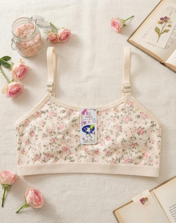 061a8ccfc6bae308b85c1f54e01766c6 Summer Stuff Soft Printed Cotton Lawn Teenagers Bra – Beige