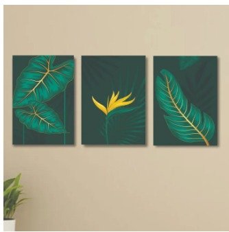 063b5ecfb786dd51bb7ce117643c2f27 Set Of 3 Sticky Wooden Canvas Frames For Wall Decore Aesthatic Art / Sticky Phototiles For Room Wall Decoration