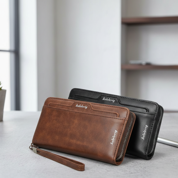 0716f4a38f00552d077e722118d17f80 Baellerry Men’s Long PU Leather Zipper Wallet | Stylish & Durable | Multi-Card Organizer