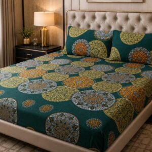0728a476a291f12e568d52608ac51e49 3D Crystal Cotton 3-piece Bedsheet Set AY0010030