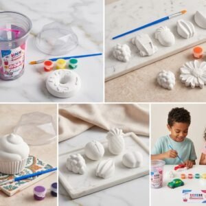 DIY Paint Kit For Kids Creative Play And Party Favors With Unpainted Plaster Figures Daisy Grapes Pineapple
