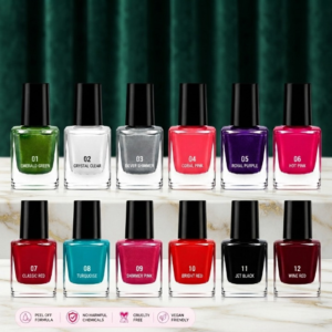 0813a699f77980b5670a49107b800a72 Pack of 12 - Peel Off Nail Paints - Cosmetic Nail Polish Designed For Easy Removal And Vibrant Color Maintenance Routine (Random Color)
