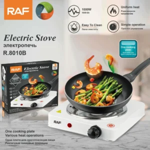 RAF Electric Stove | 1000W Hot Plate | Heats in 2 Mins | Automatic & Easy to Clean