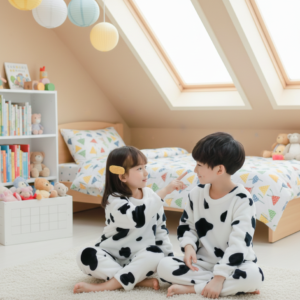 09abd3fce96877d454502525947a6d79 Ultra-Soft Fleece Kids Cow Print Pajamas | Plush Flannel Winter Loungewear Set for Boys & Girls