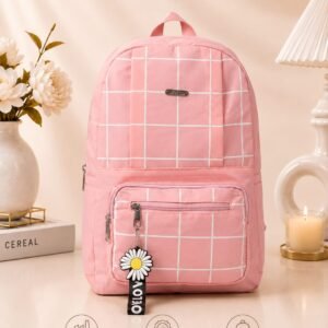 Premium Grid Design Backpack for Students | Lightweight School & College Bag