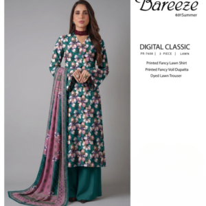 Bareeze Digital Classic 3 Piece Printed Lawn Suit – PR-7608