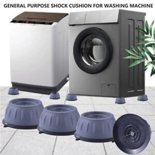 0cca49c6c90d038f8b979a87af970f92 4Pcs Universal Anti‑Vibration Feet Pads | Washing Machine, Dryer, Refrigerator & Furniture Non‑Slip Rubber Mat (Small Size)
