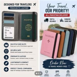 0cdd5ea7787494b911320f2045f1d9e2 RFID Protected Passport Cover Holder & Travel Wallet Premium Leather Passport & Card Wallet for Men & Women Made In Chine High Quality (Ranom Color)