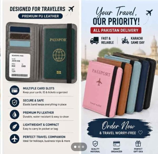 0cdd5ea7787494b911320f2045f1d9e2 RFID Protected Passport Cover Holder & Travel Wallet Premium Leather Passport & Card Wallet for Men & Women Made In Chine High Quality (Ranom Color)