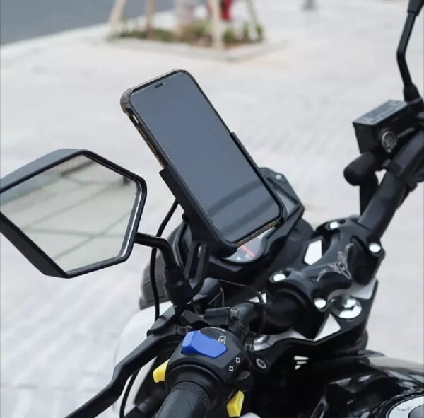 0e9916a72865019461f44a83ebe3636d Motorcycle Mobile Holder With Charger Aluminium Body Durable And Convenient