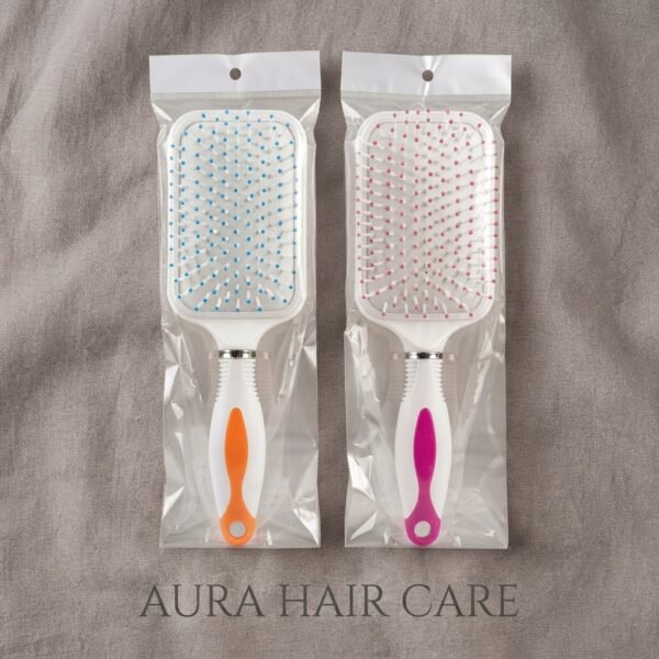 Aura Hair Care Paddle Brush Durable Lightweight Design Smooth Detangling And Styling Suitable For All Hair Types