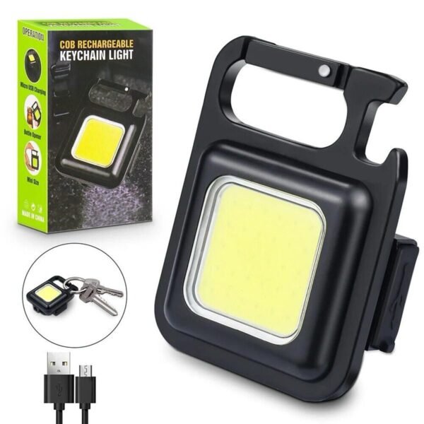 0fd699c64a23e4af40510c78690748d8 COB Rechargeable Keychain Light – Ultra Bright Metal Body Emergency Light with Type-C Charging (With Cable)