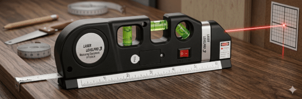 0fde4d5f58f27348dd41118292ea75a2 Multipurpose 4-in-1 Laser Level, Ruler, and Spirit Level Tool with Triple Bubble Vials for Precise Home Improvement & Construction Tasks