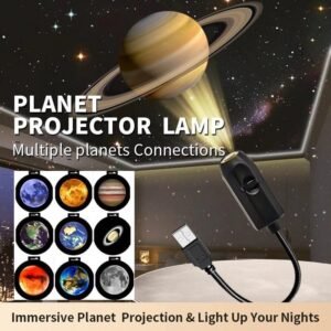 10ef58ba377b100f462a23f990c02298 USB Ceiling Moon Earth Projection Atmosphere Light Starry Sky Lamp Night Light Romantic Bedroom Decoration Projector (6 Lenses)