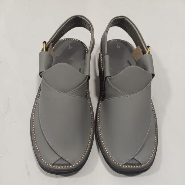 Peshawari Chappal Naram Qadam Pro Grey Color Traditional Casual Wear For Men
