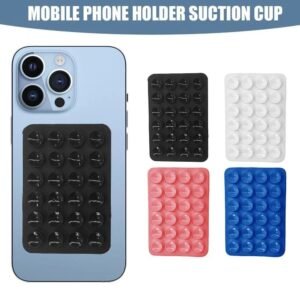 13bd107d8d542bda16617e06967ca1b5 Mobile Bubble Grip Silicone Suction Both Side Bubble Grip Cup Phone Strong Grip Holder Hands Free (Random Color)