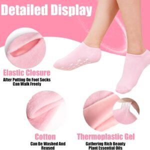 14224859638dee9f019a31c687e5682b Moisturizing Spa Socks Silicone Gel Socks for Women Repairing Softening Dry Cracked Feet Comfortable Care (Random Color)