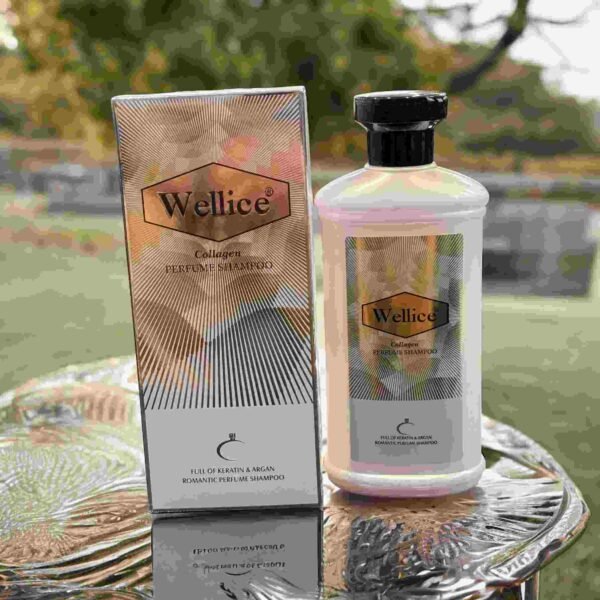 Wellice Collagen Perfume Shampoo – Strengthening Formula with Long-Lasting Fragrance for Smooth & Shiny Hair