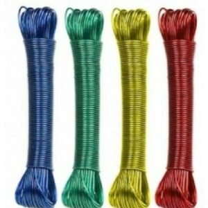 15904121f62488dd5107edccbdbd8f54 20M PVC Coated Metal Laundry Rope with Tensioner – Strong Outdoor Clothesline Wire (Random Color)