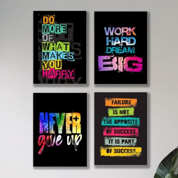 Set of 4 Premium Wall Art Photo Tiles – Modern Home Decor Sets 8x11
