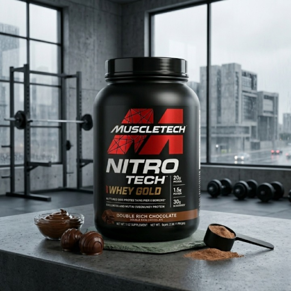 169c2dba28b129d0e5a13496b6233b07 MuscleTech Nitro Tech 100 Percent Whey Gold Double Rich Chocolate Flavor 2.2 Pounds 1 Kg Protein Powder