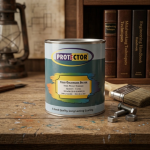 16d63cfa8a2576365dba972c75f22a35 PROTECTOR Anti Rust Zinc Coating Spray Color (Cold Galvanized Silver Paint 1 Liter)