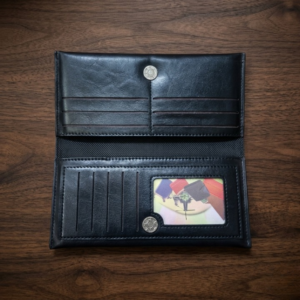 19c40b01b07895e3e387876a0f0acb61 Premium Genuine Black Leather Long Wallet – Elegant Bi-Fold Business Clutch & Travel Organizer for Men